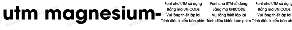utm magnesium字体转换